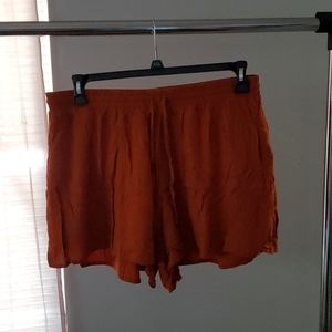 Orange Elastic Shorts